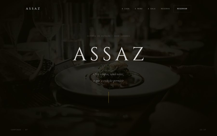 Site de restaurante autoral, vers&atilde;o PRO